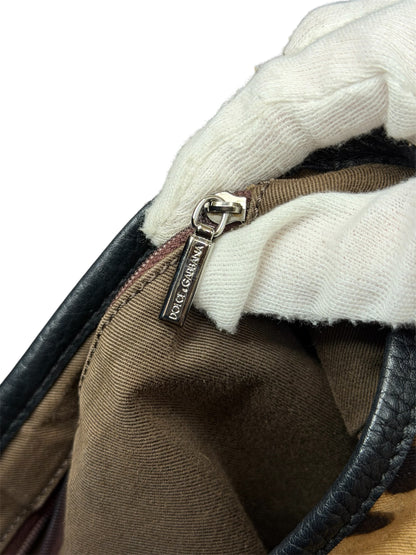DOLCE & GABANNA Leopard Print Canvas Tote Bag