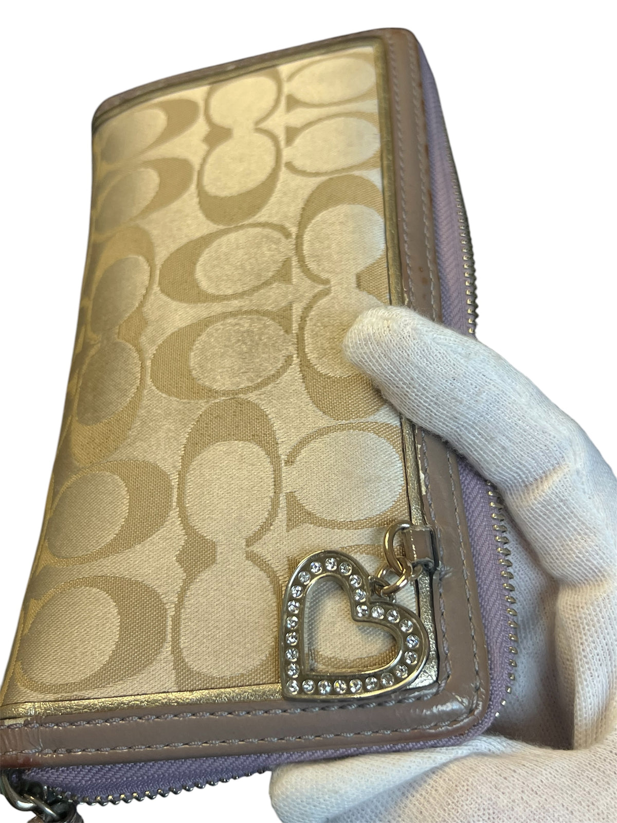 Coach Heart Charm Wallet